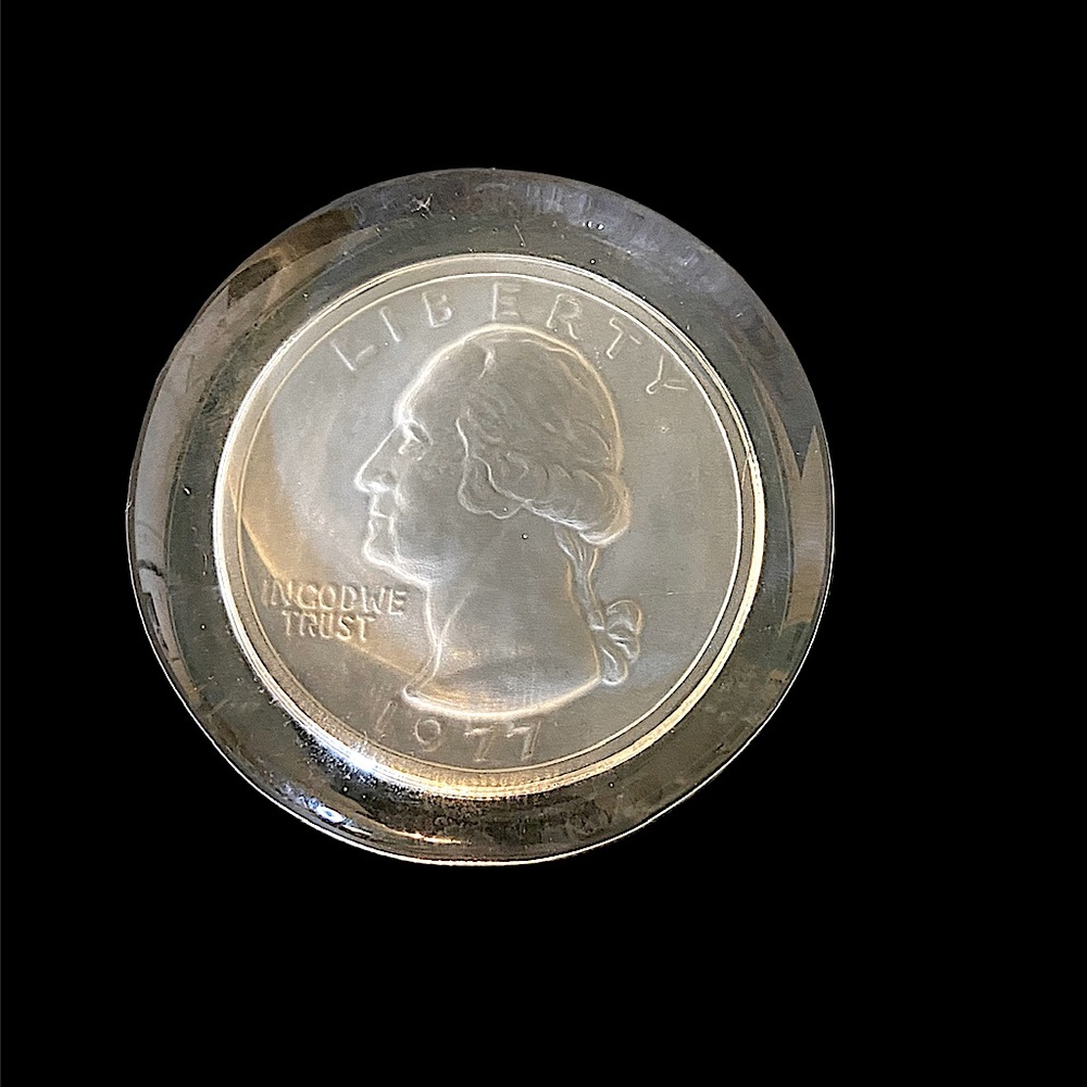 Vintage Collectors Lenox George Washington 1977 Glass Paper Weight